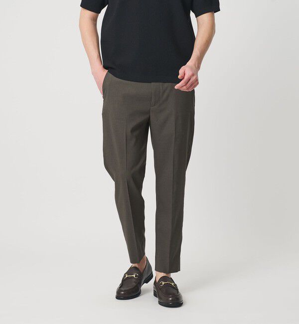 BEAUTY&YOUTH UNITED ARROWS「【WEB限定 WARDROBE SMART】 Reflax スキニー クロップドパンツ	」|スラックス|DK.GRAY