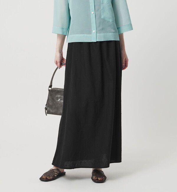 BEAUTY&YOUTH UNITED ARROWS「麻ブレンド ドット フレアロングスカート」|スカート|