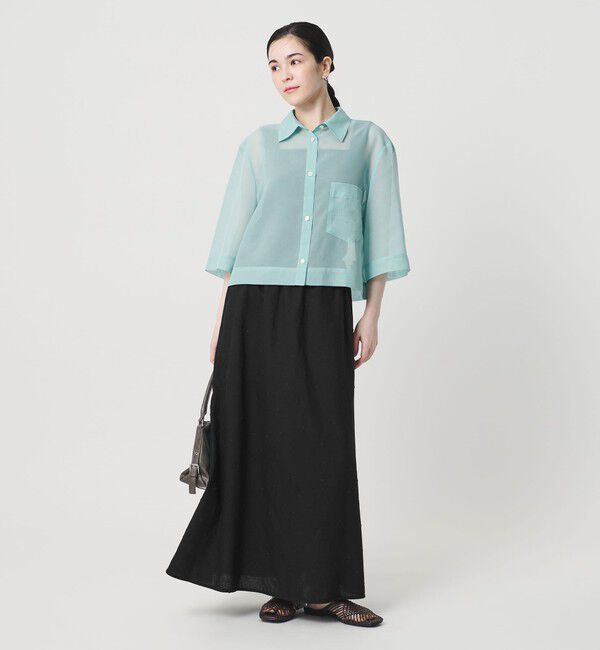 BEAUTY&YOUTH UNITED ARROWS「麻ブレンド ドット フレアロングスカート」|スカート|