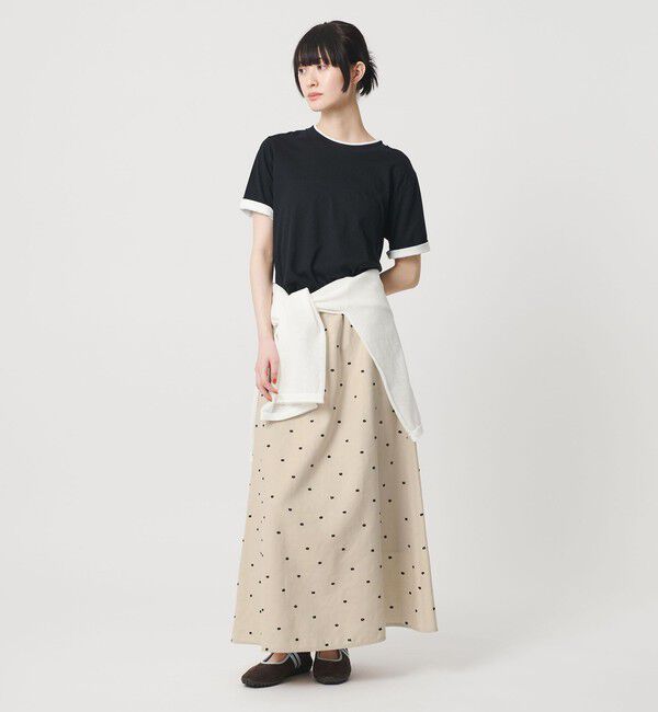 BEAUTY&YOUTH UNITED ARROWS「麻ブレンド ドット フレアロングスカート」|スカート|NATURAL