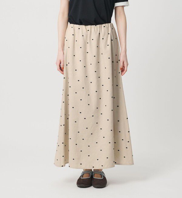 BEAUTY&YOUTH UNITED ARROWS「麻ブレンド ドット フレアロングスカート」|スカート|