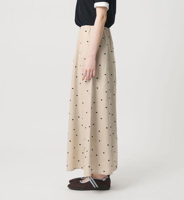 BEAUTY&YOUTH UNITED ARROWS「麻ブレンド ドット フレアロングスカート」|スカート|