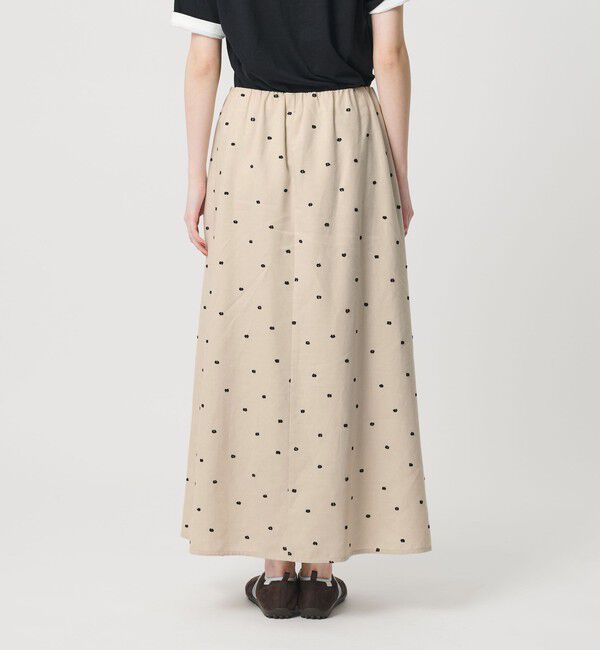 BEAUTY&YOUTH UNITED ARROWS「麻ブレンド ドット フレアロングスカート」|スカート|