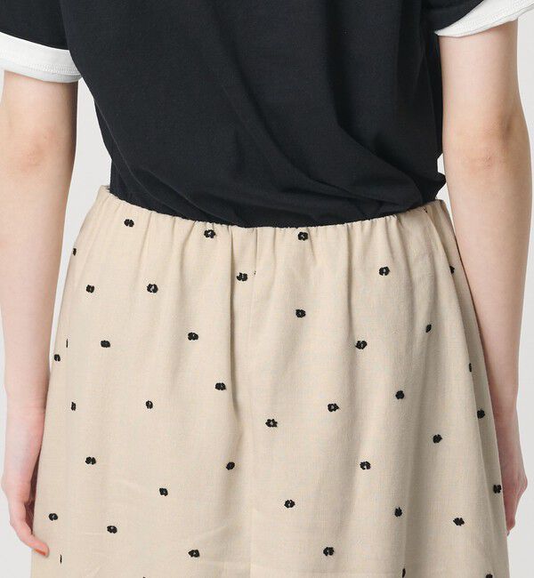 BEAUTY&YOUTH UNITED ARROWS「麻ブレンド ドット フレアロングスカート」|スカート|