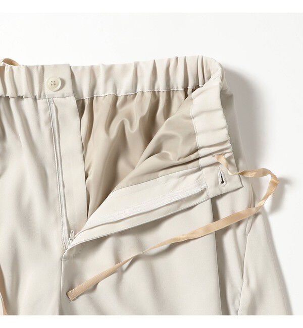 BEAMSBOY「maturely / リサイクル アムンゼン シャーリング アンド スリット パンツ」|チノ|