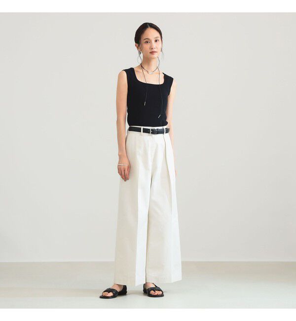 Demi-Luxe BEAMS 「タック チノ ワイドパンツ」|チノ|