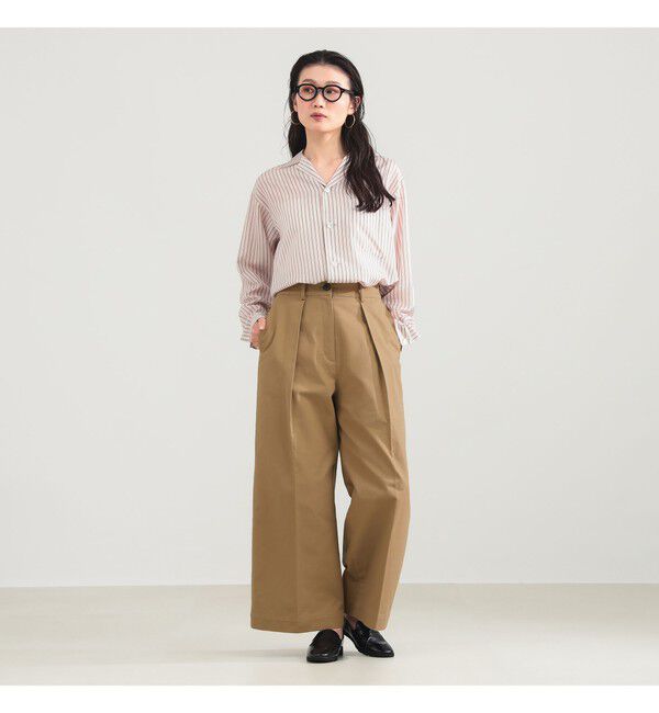 Demi-Luxe BEAMS 「タック チノ ワイドパンツ」|チノ|