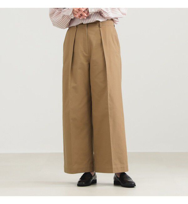 Demi-Luxe BEAMS 「タック チノ ワイドパンツ」|チノ|