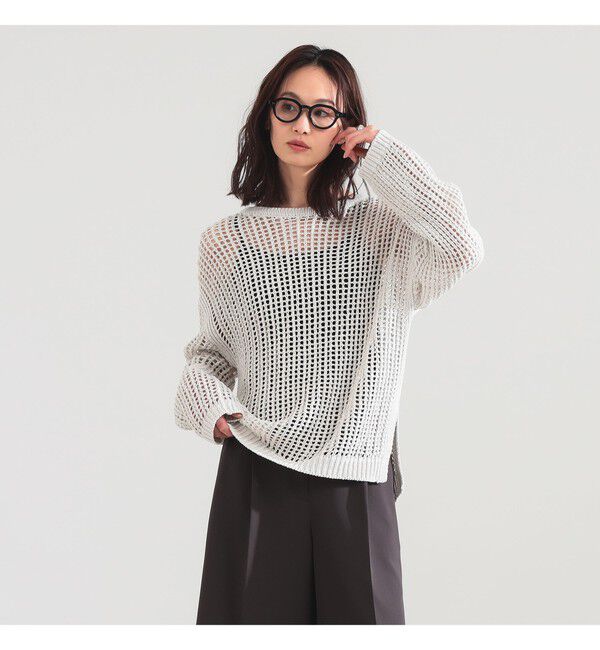 Demi-Luxe BEAMS 「3ゲージ コットン メッシュ プルオーバー」|ニット・セーター|