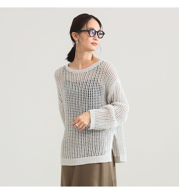 Demi-Luxe BEAMS 「3ゲージ コットン メッシュ プルオーバー」|ニット・セーター|