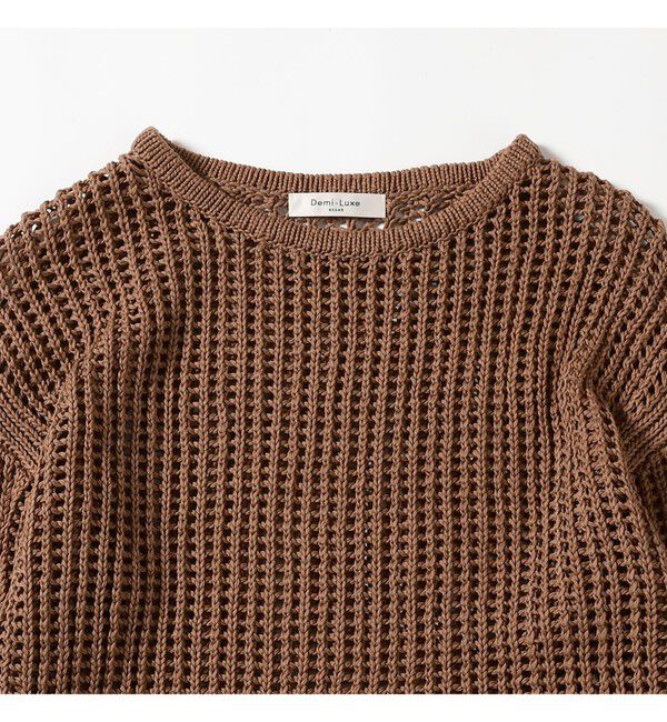 Demi-Luxe BEAMS 「3ゲージ コットン メッシュ プルオーバー」|ニット・セーター|