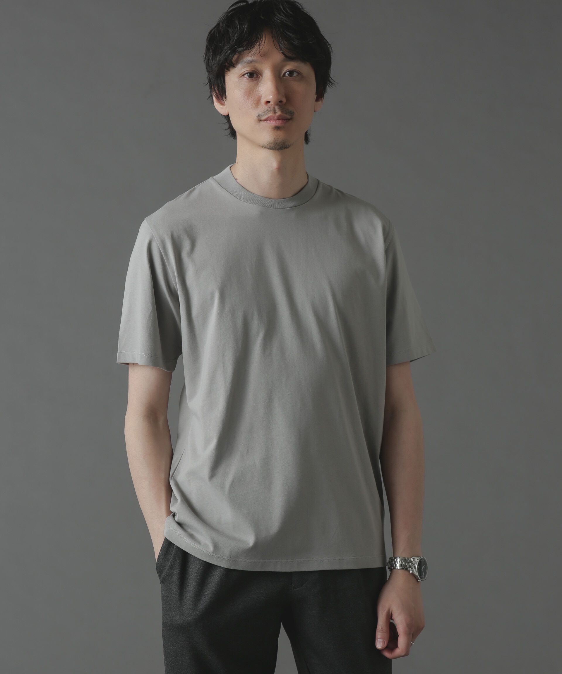 nano･universe「ジャケT(R) クルーネック 半袖」|Tシャツ・カットソー|