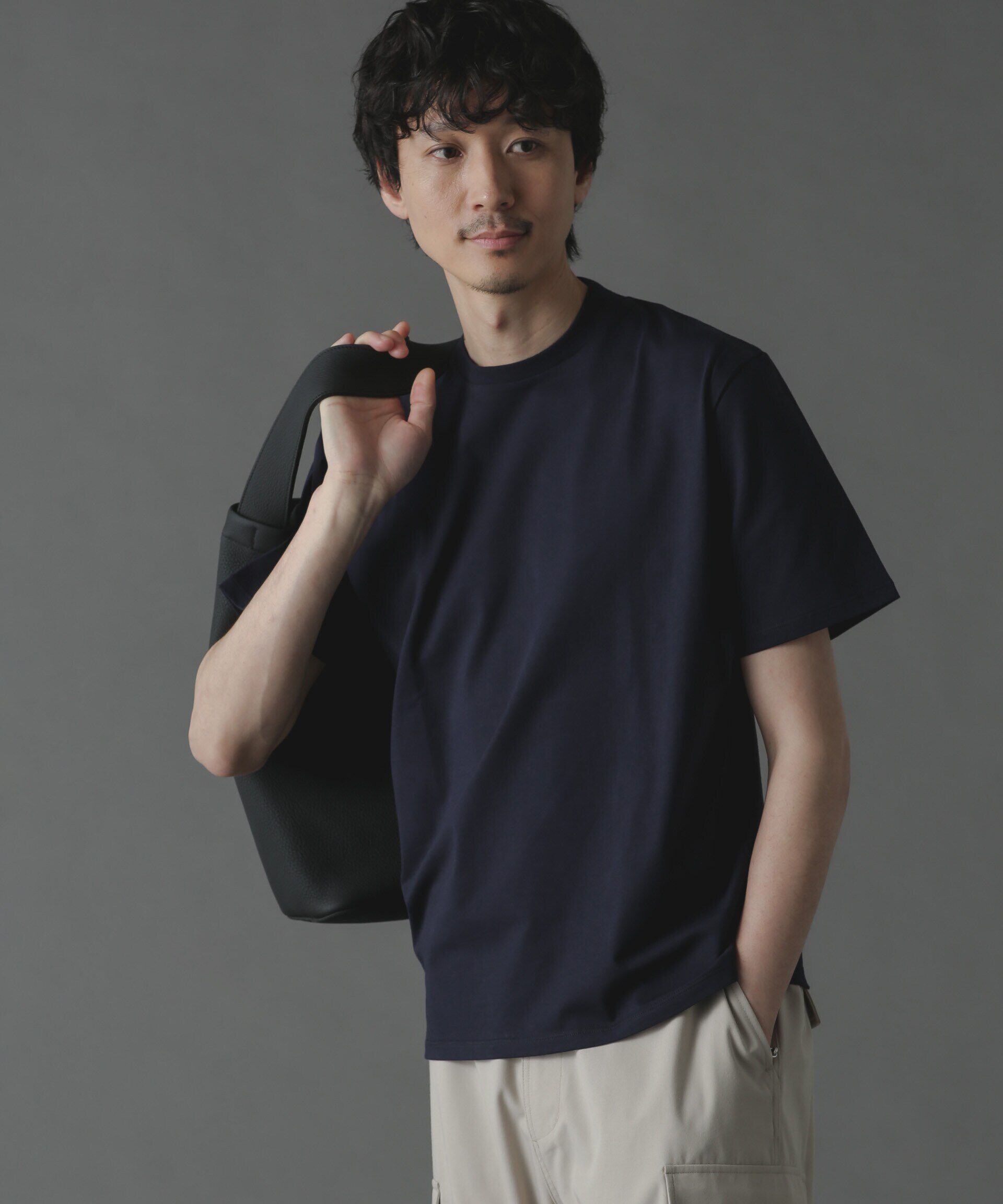 nano･universe「ジャケT(R) クルーネック 半袖」|Tシャツ・カットソー|