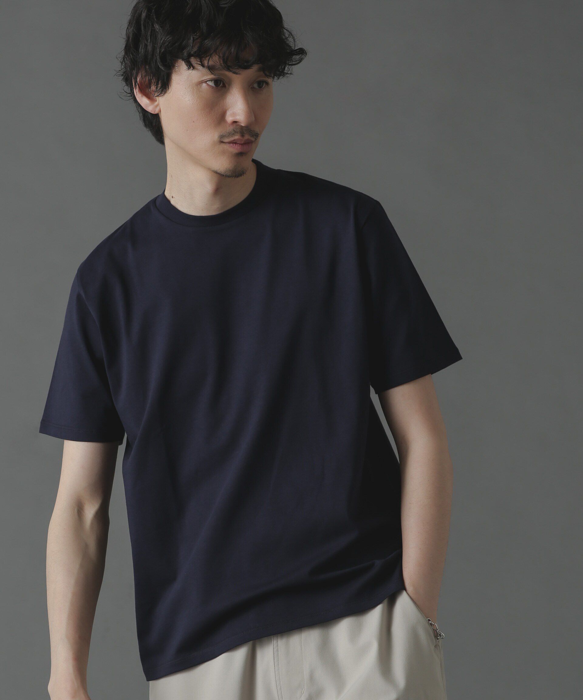 nano･universe「ジャケT(R) クルーネック 半袖」|Tシャツ・カットソー|