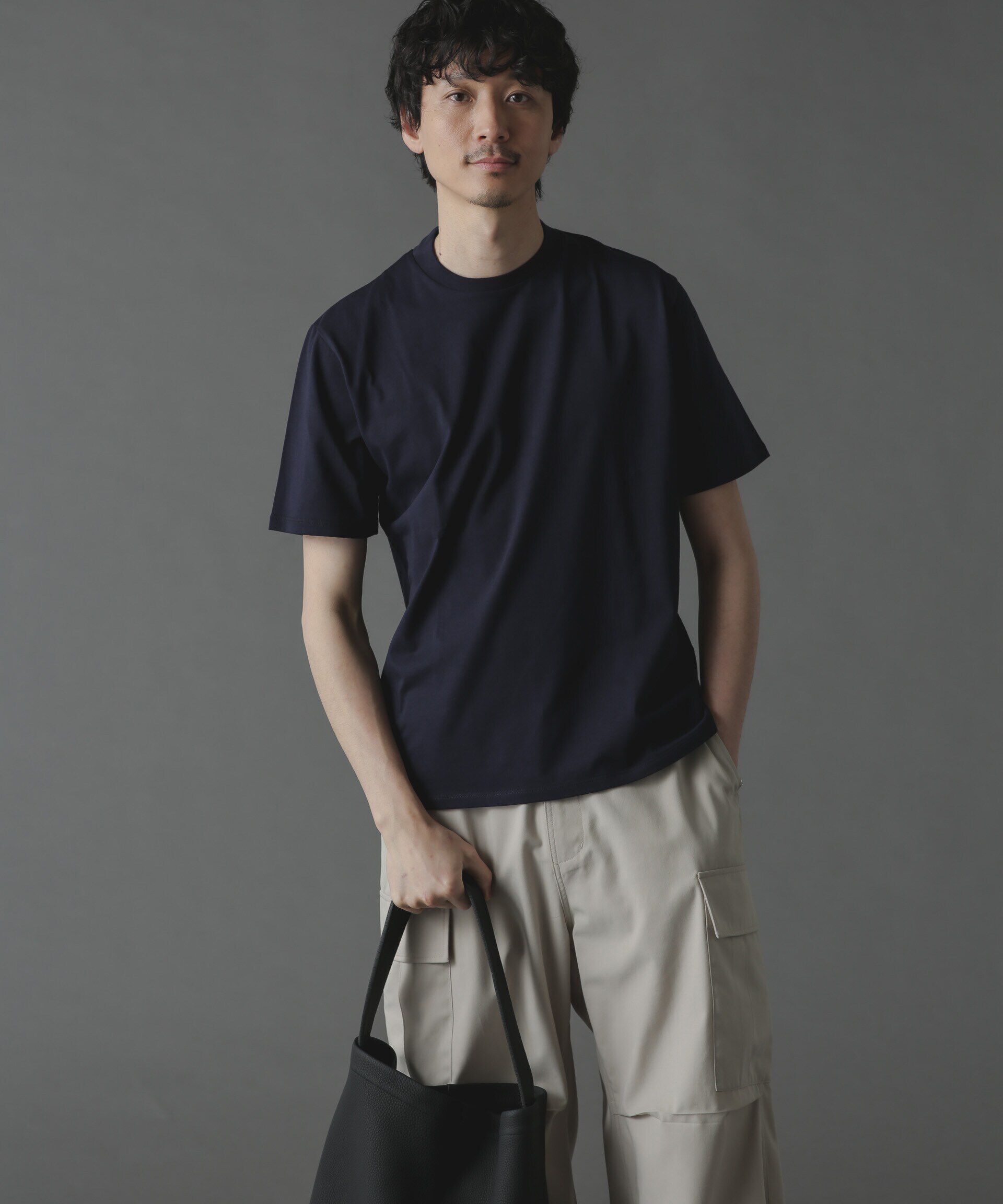 nano･universe「ジャケT(R) クルーネック 半袖」|Tシャツ・カットソー|