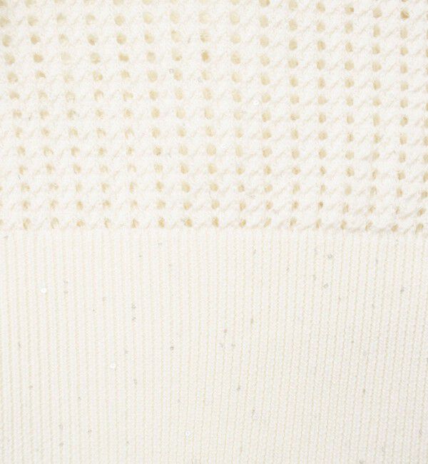 NOLLEY'S「《手洗い可能》メッシュスパンコール6分袖カーディガン」|カーディガン|