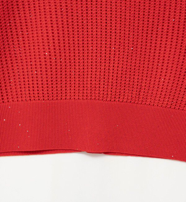 NOLLEY'S「《手洗い可能》メッシュスパンコール6分袖カーディガン」|カーディガン|