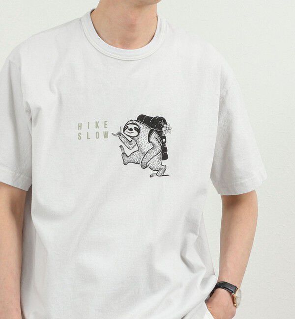 NOLLEY'S goodman「別注 ナマケモノ プリントTシャツ 26SS」|Tシャツ・カットソー|ライトグレー