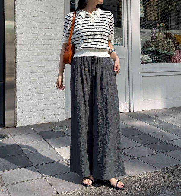 fredy emue「こなれワッシャータックイージーパンツ」|チノ|