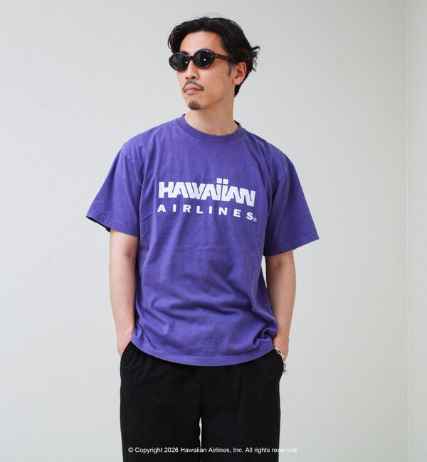 GLOSTER「【GOOD ROCK SPEED】HAWAIIAN AIRLINE ロゴTシャツ」|Tシャツ・カットソー|パープル