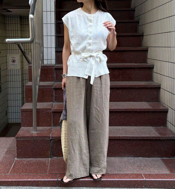 fredy emue「ベルト付きニットベスト」|ベスト・ジレ|