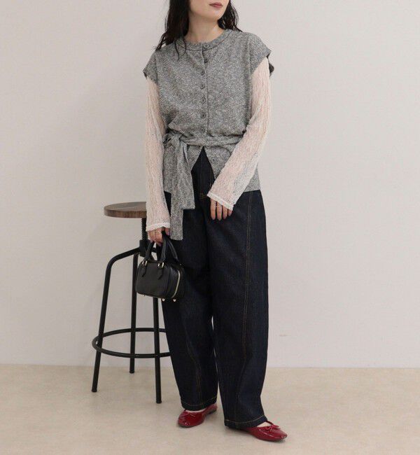 fredy emue「ベルト付きニットベスト」|ベスト・ジレ|