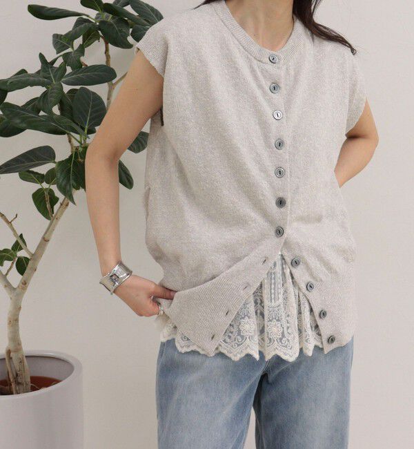 fredy emue「ベルト付きニットベスト」|ベスト・ジレ|