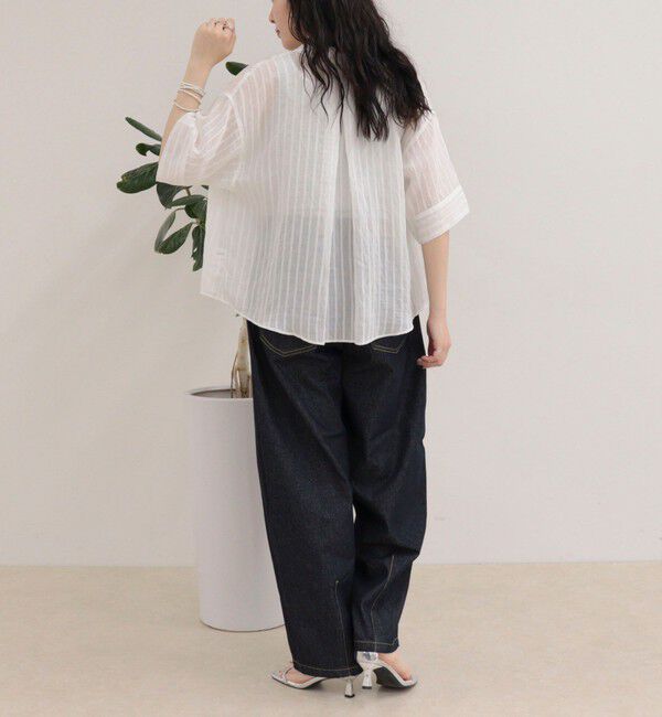 fredy emue「シアーストライプ半袖シャツ」|シャツ・ブラウス|