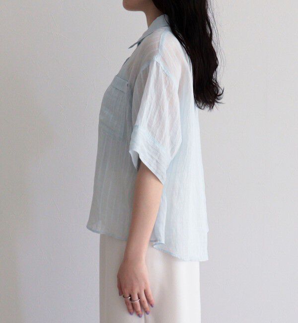 fredy emue「シアーストライプ半袖シャツ」|シャツ・ブラウス|