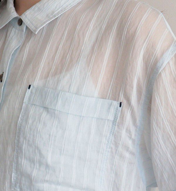 fredy emue「シアーストライプ半袖シャツ」|シャツ・ブラウス|