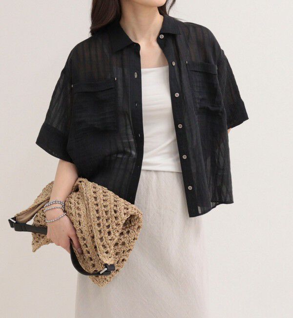 fredy emue「シアーストライプ半袖シャツ」|シャツ・ブラウス|