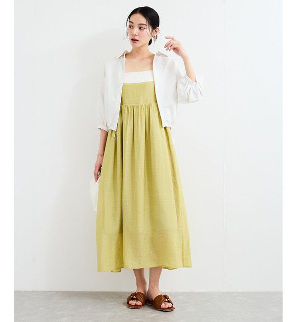 VIS「ドロストボリュームスリーブシャツ（レース・無地）」|シャツ・ブラウス|