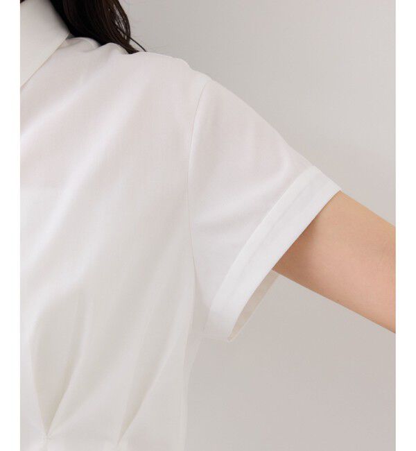 VIS「ウエストタックペプラム半袖シャツブラウス」|シャツ・ブラウス|