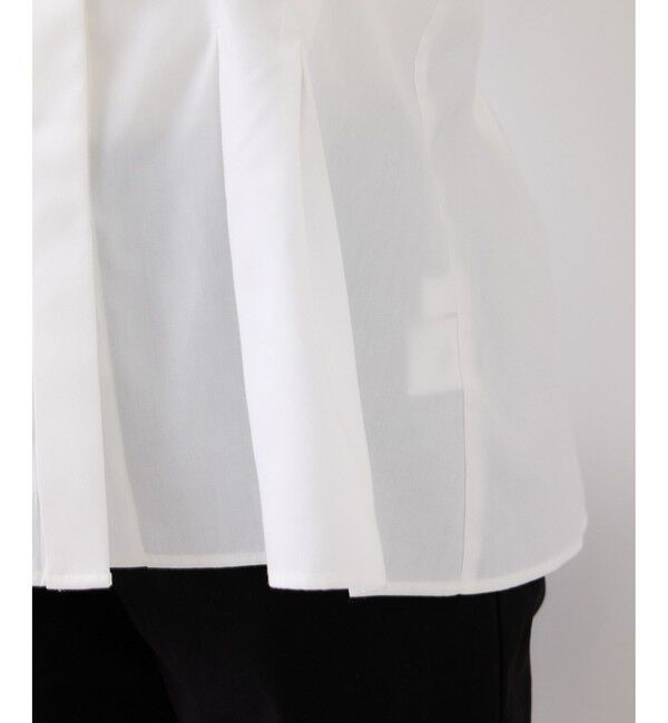 VIS「ウエストタックペプラム半袖シャツブラウス」|シャツ・ブラウス|