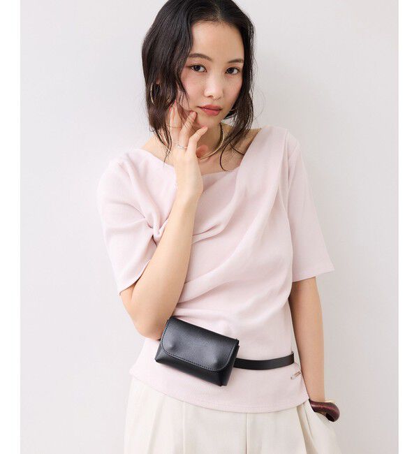 VIS「テレコハーフスリーブドレーププルオーバー」|Tシャツ・カットソー|