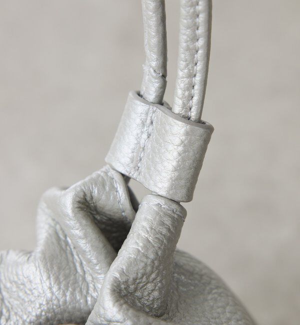  「【PAPILLONNER/パピヨネ】ギャザー巾着レザーショルダーバッグ」|トートバッグ|