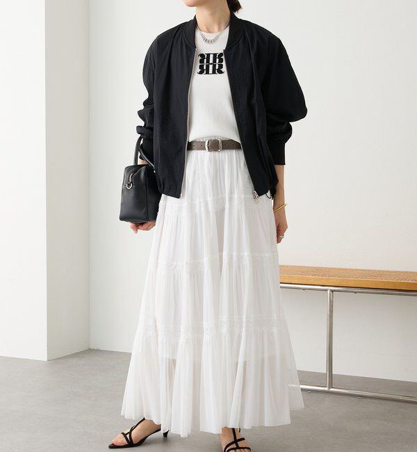  「予約【着映え】チュールティアードスカート」|スカート|