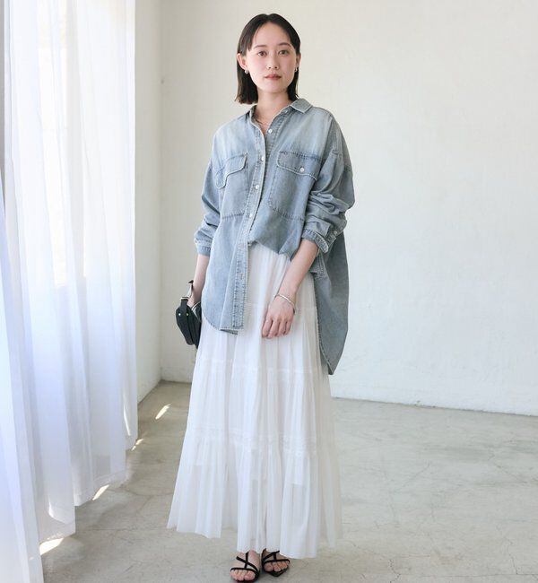  「予約【着映え】チュールティアードスカート」|スカート|