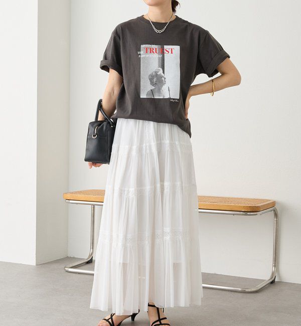  「予約【着映え】チュールティアードスカート」|スカート|
