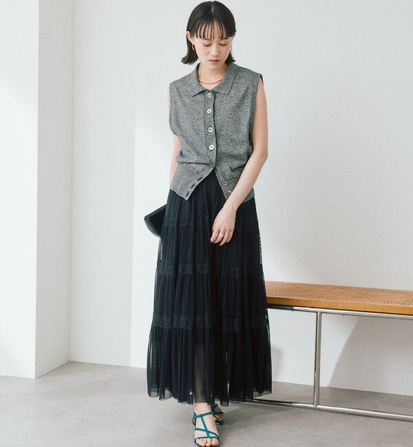  「予約【着映え】チュールティアードスカート」|スカート|