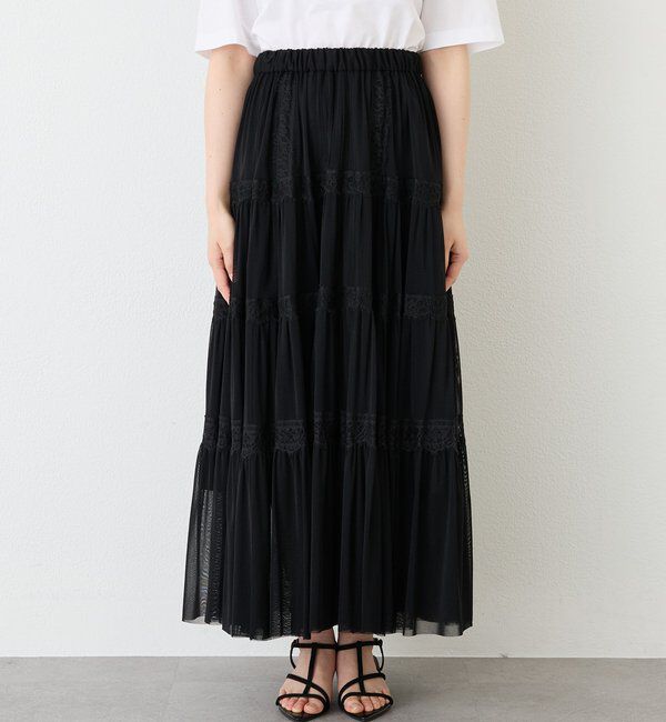  「予約【着映え】チュールティアードスカート」|スカート|