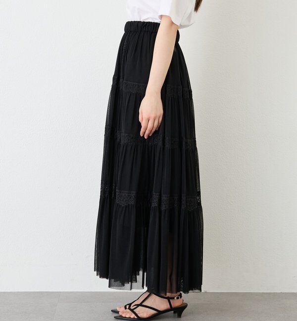  「予約【着映え】チュールティアードスカート」|スカート|