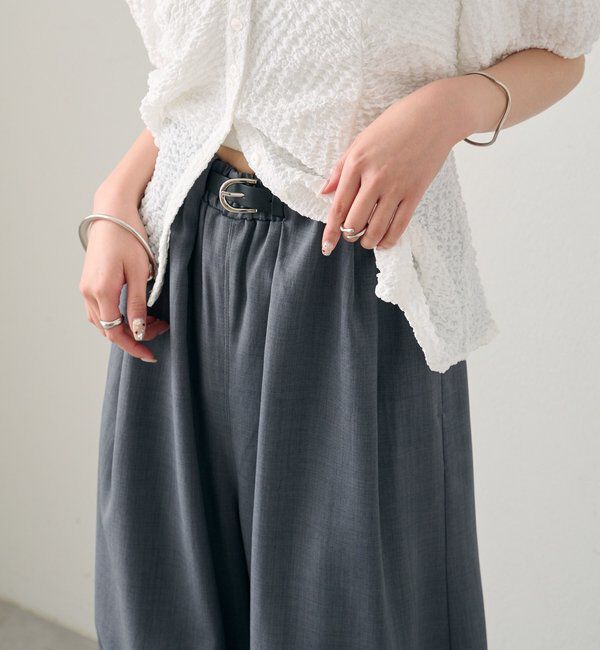  「ベルト付きボリュームスラックス」|チノ|