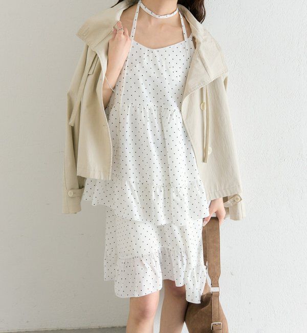  「ドットティアードミニワンピース」|ワンピース|オフホワイト