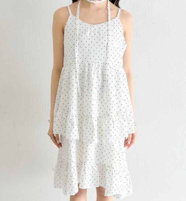 「ドットティアードミニワンピース」|ワンピース|