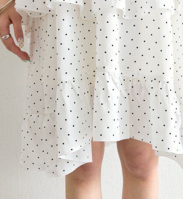  「ドットティアードミニワンピース」|ワンピース|
