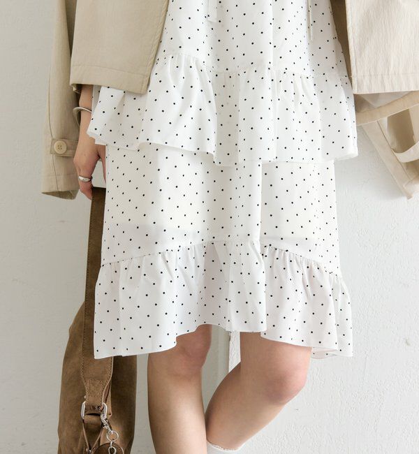  「ドットティアードミニワンピース」|ワンピース|