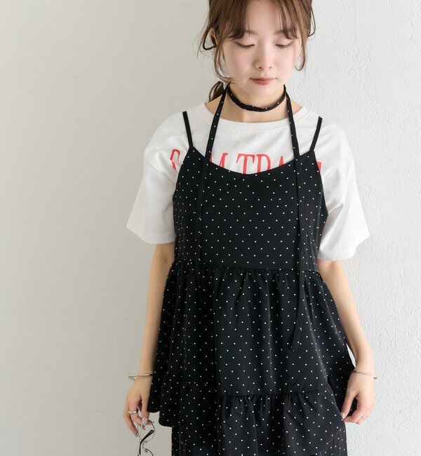  「ドットティアードミニワンピース」|ワンピース|