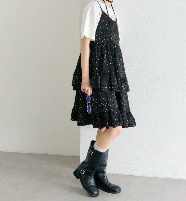  「ドットティアードミニワンピース」|ワンピース|