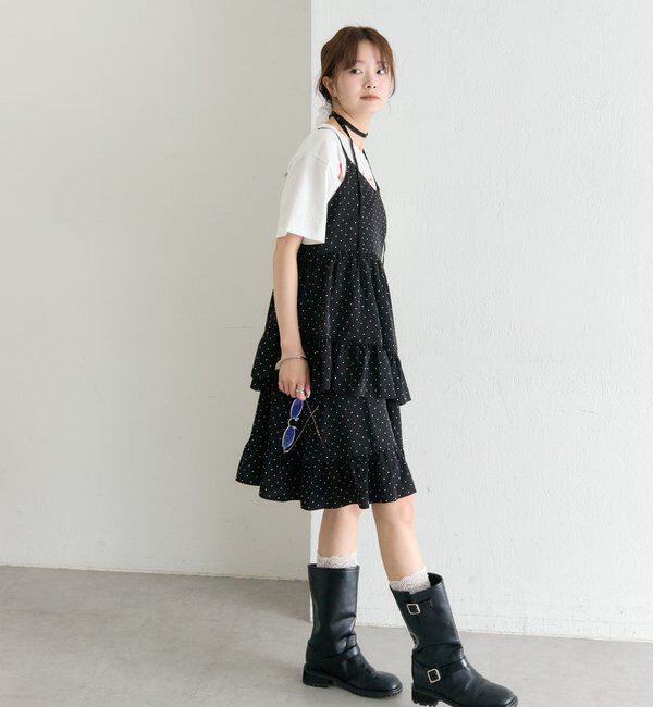  「ドットティアードミニワンピース」|ワンピース|